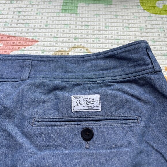 Louis Vuitton Blue Cotton Chambray Shorts 39-40 - Picture 5 of 10